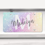 Glam Iridescent Glitter Personalized Colorful License Plate