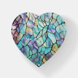 Glam Iridescent Opal Gemstone Stained Glass Paperweight