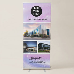 Glam Iridescent Sparkle Holographic  Retractable B Banner