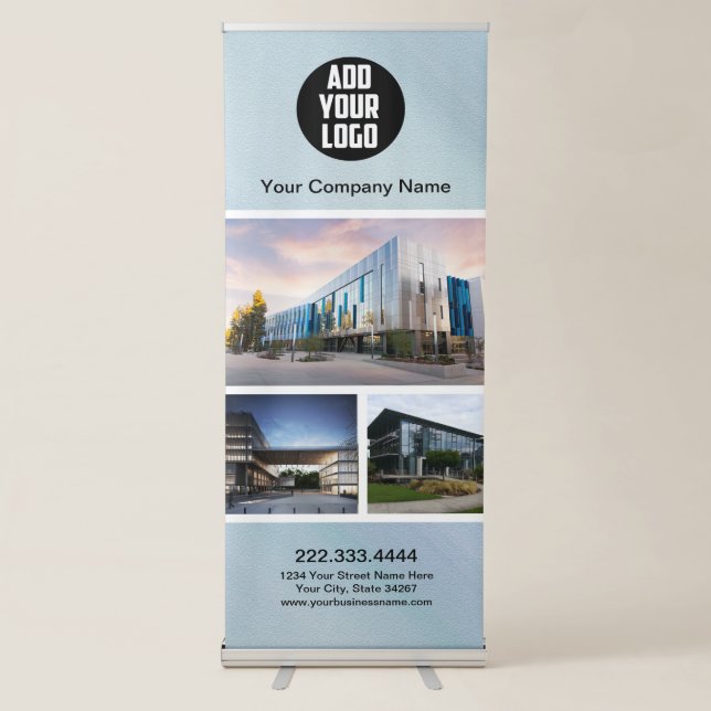 Glam Iridescent Sparkle Holographic Retractable Banner (Front)