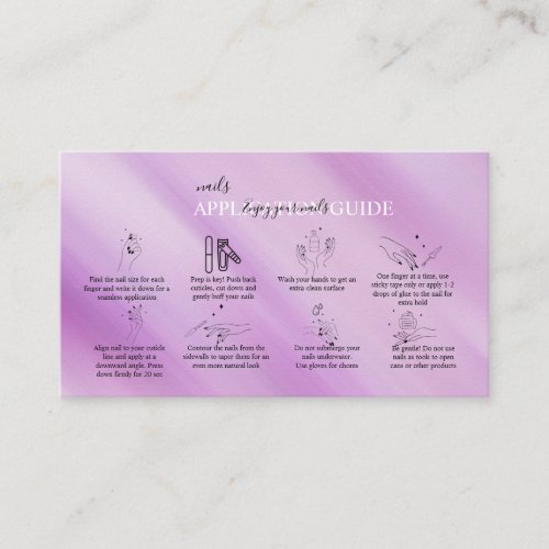 Glam Iridescent Sparkle Nails Application Guide Bu Business Card