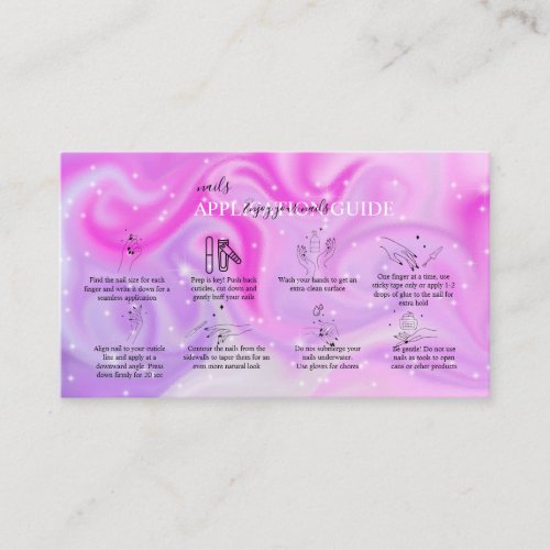 Glam Iridescent Sparkle Nails Application Guide    Business Card