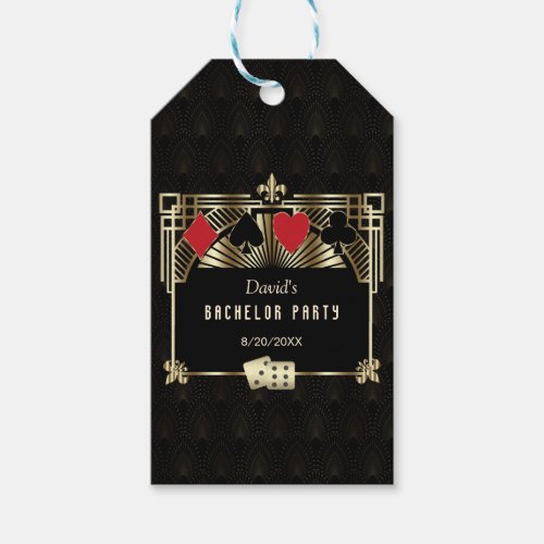 Glam Las Vegas Casino Royale Bachelor Party  Gift Tags