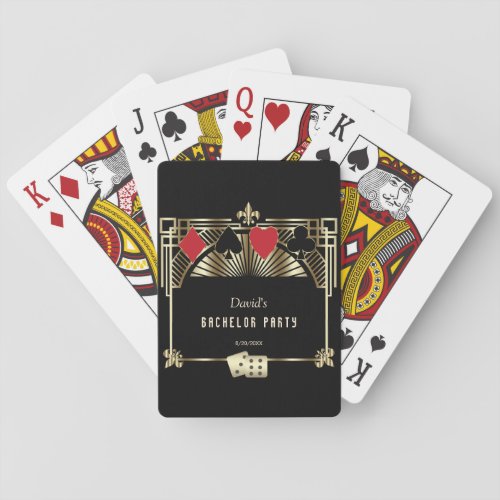 Glam Las Vegas Casino Royale Bachelor Party Poker Cards