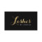 Glam Lashes Script Text Gold/Black Business Card