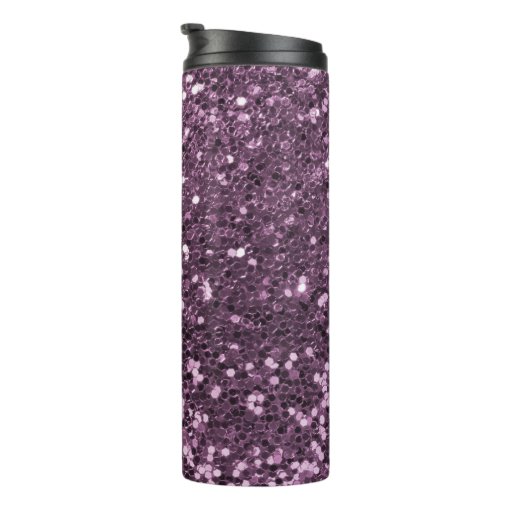 Glam Lavender Faux Glitter Purple Print Thermal Tumbler | Zazzle