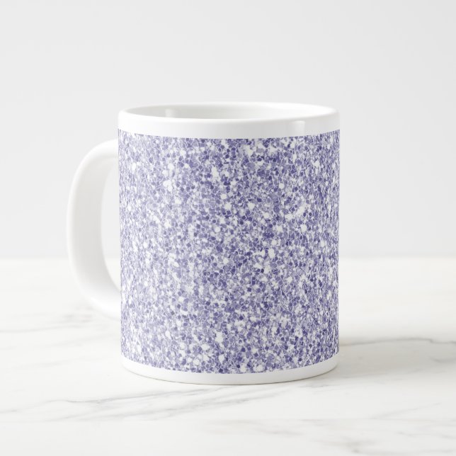 Glam Lavender Lilac Purple Glitter     Giant Coffee Mug (Front Left)