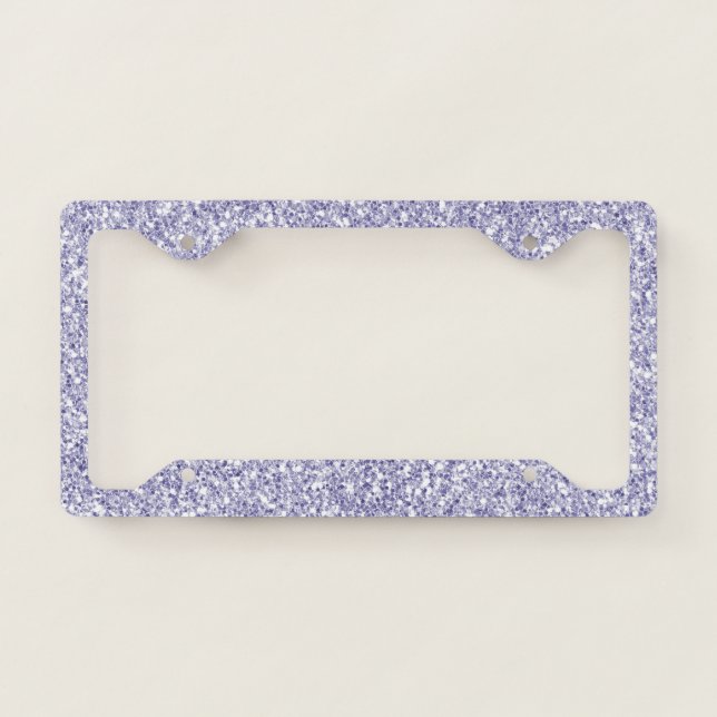 Glam Lavender Lilac Purple Glitter         License Plate Frame (Front)