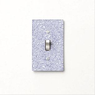 Glam Lavender Lilac Purple Leopard Print Glitter Light Switch Cover