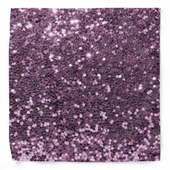 Glam Lavender Purple Faux Glitter Print Bandana by its_sparkle_motion at Zazzle