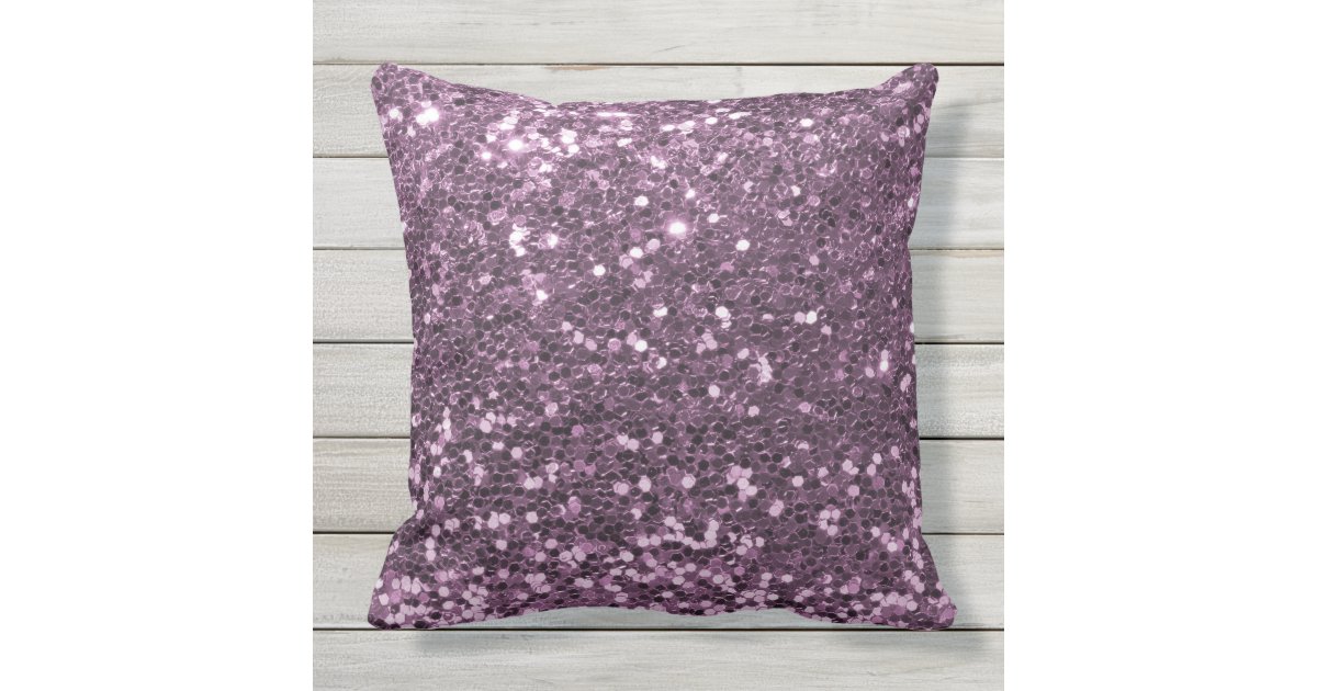 Glam Lavender Purple Faux Glitter Print, How To Make Pillows Outdoor Safety