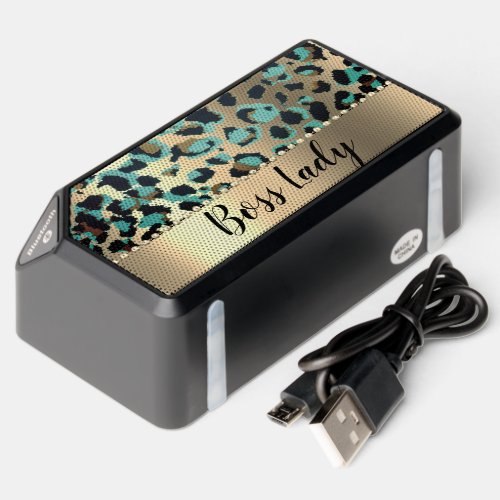 Glam Leopard Boss Lady   Bluetooth Speaker