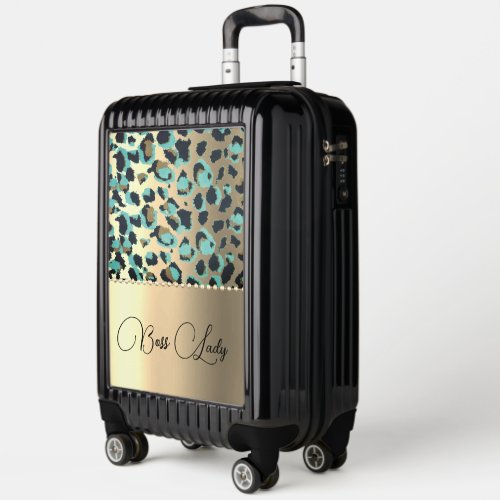 Glam Leopard Boss Lady   Luggage