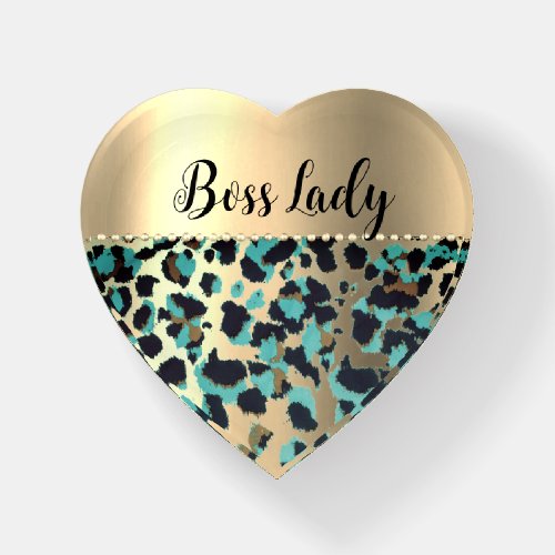 Glam Leopard Boss Lady    Paperweight