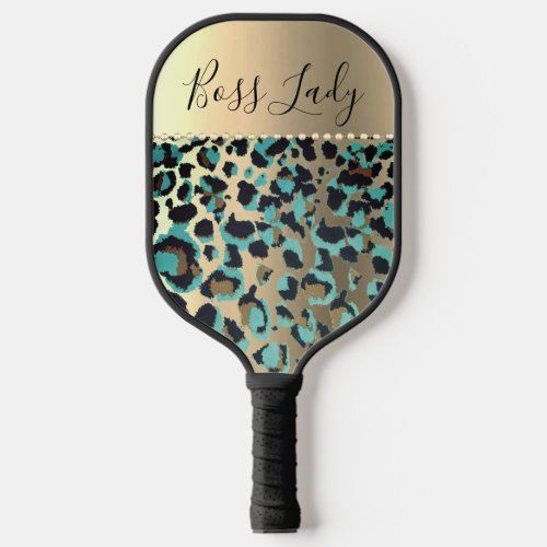 Glam Leopard Boss Lady    Pickleball Paddle