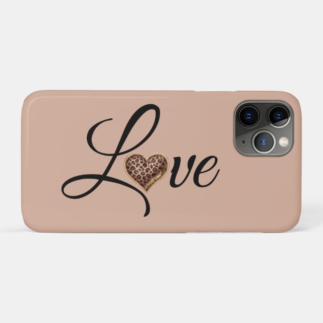 Glam Leopard Heart Love Design Case-Mate iPhone Case (Back (Horizontal))