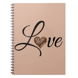 Glam Leopard Heart Love Design Notebook