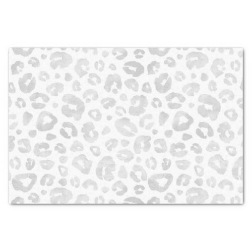 Glam Leopard Print Chic Trendy Silver Decoupage Tissue Paper