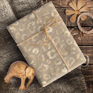 Glam Leopard Spot Pattern Safari Gold ID111154