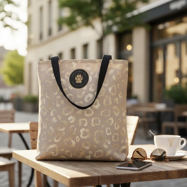 Glam Leopard Spot Pattern Safari Gold ID1154 Tote Bag (Creator Uploaded)