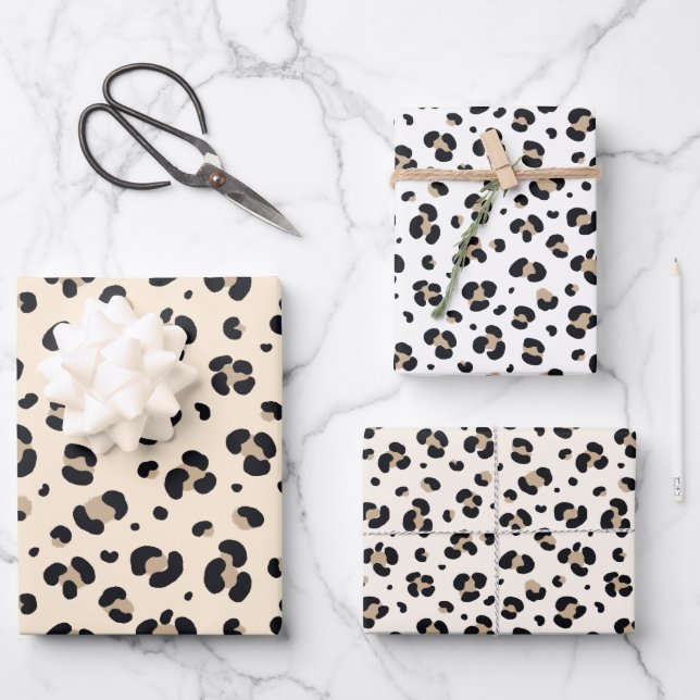 Glam Leopard Wrapping Paper (Front)