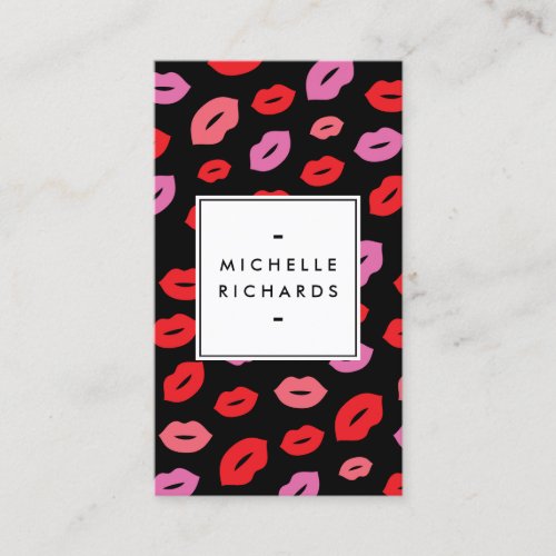 Glam Lip Print II for Makeup Artists Business Card