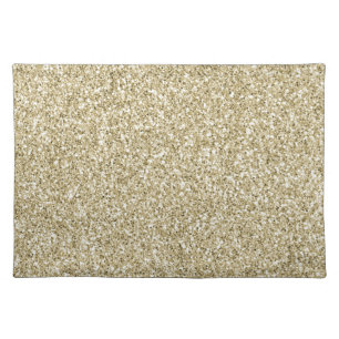Glam Luxe Gold Glitter Cloth Placemat