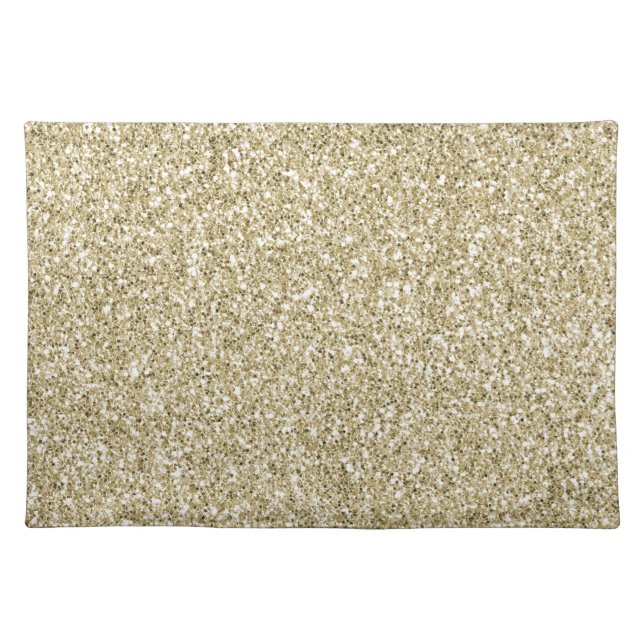 Glam Luxe Gold Glitter       Cloth Placemat (Front)