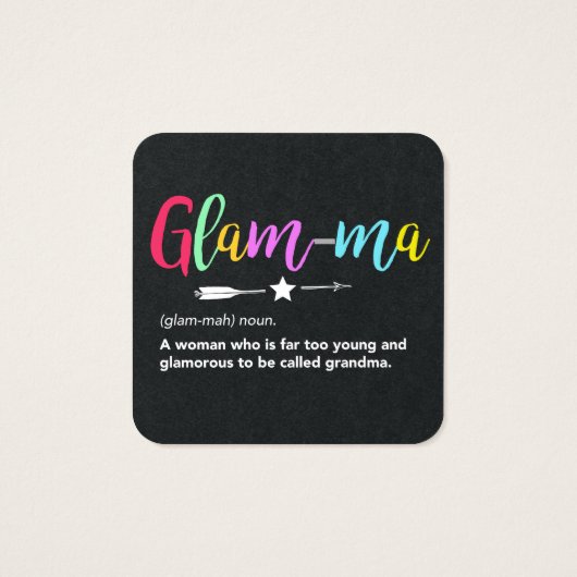 Glam-ma, Glamma Definition Grandma (Back)