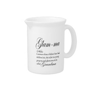 GLAM MA grandma definition Beverage Pitcher