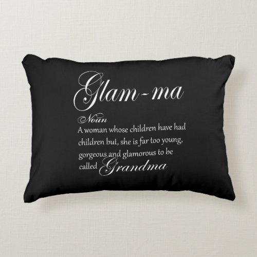 GLAM MA grandma definition Decorative Pillow