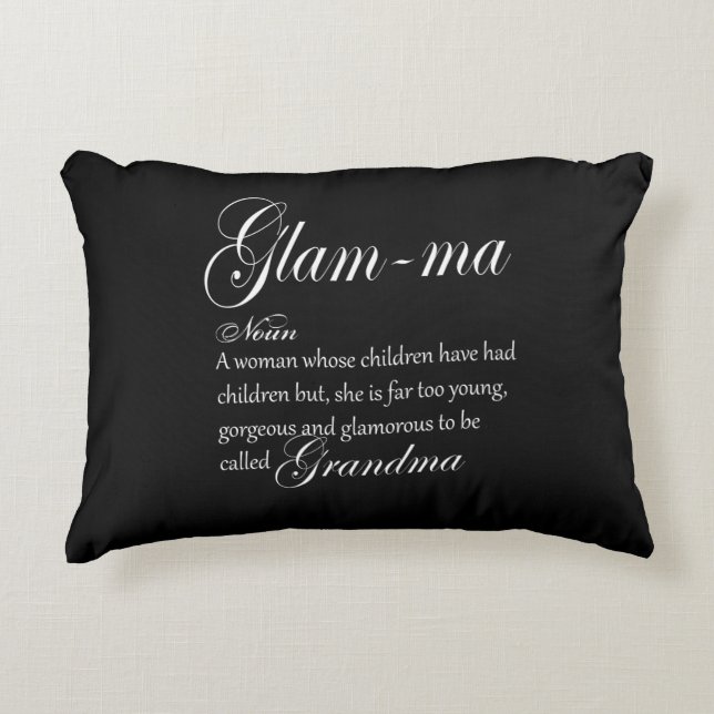 GLAM MA grandma definition Decorative Pillow (Front)