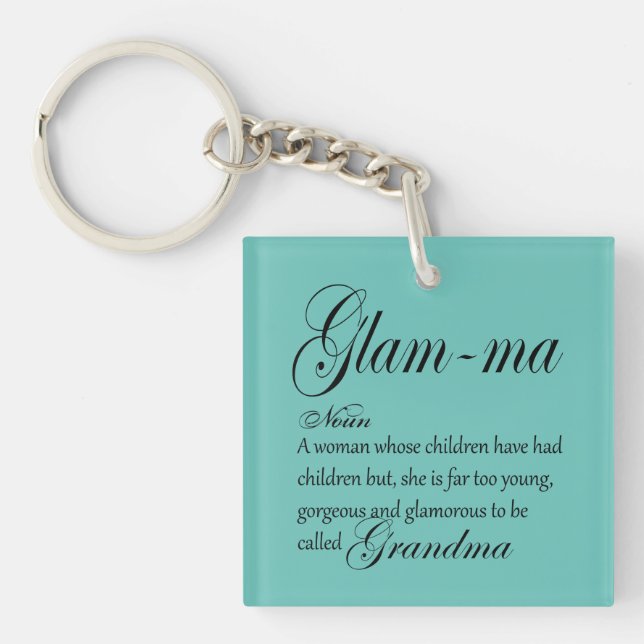 GLAM MA grandma definition Keychain (Front)