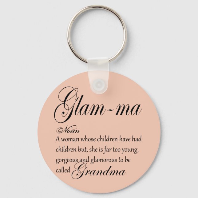 GLAM MA grandma definition Keychain (Front)