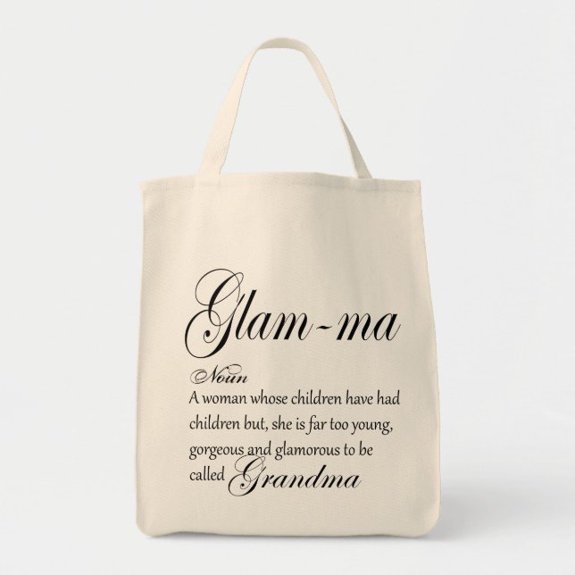 GLAM MA grandma definition Tote Bag (Front)
