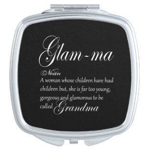 GLAM MA grandma definition Vanity Mirror