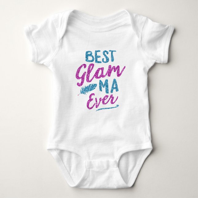 Glam-Ma Grandma Mothers Day Baby Bodysuit (Front)