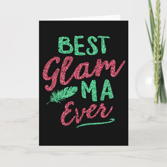 Glam-Ma Grandma Mothers Day Card (Front)