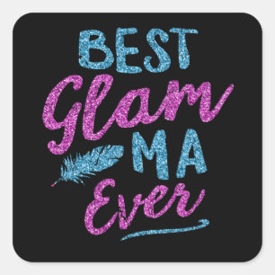 Glam-Ma Grandma Mothers Day Square Sticker