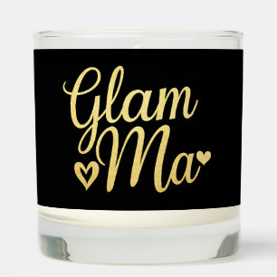Glam Ma Heart Gold Mom Grandma Mother's Day Scented Candle