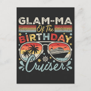 Glam-ma of the Birthday Cruiser Vacation Postcard