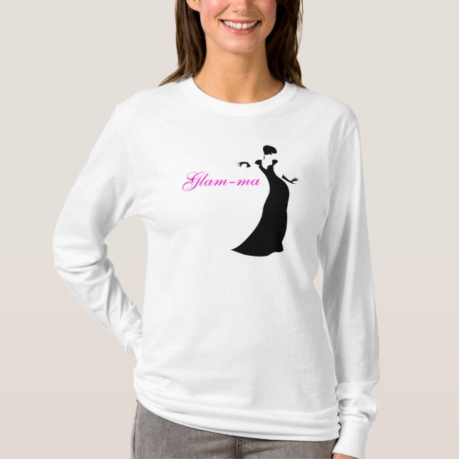 Glam-Ma Proud New Grandmother Chic Glamorous T-Shirt (Front)
