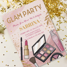 glam makeup birthday party blush pink