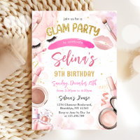Glam Makeup Girl Birthday Party Pink Spa Party 