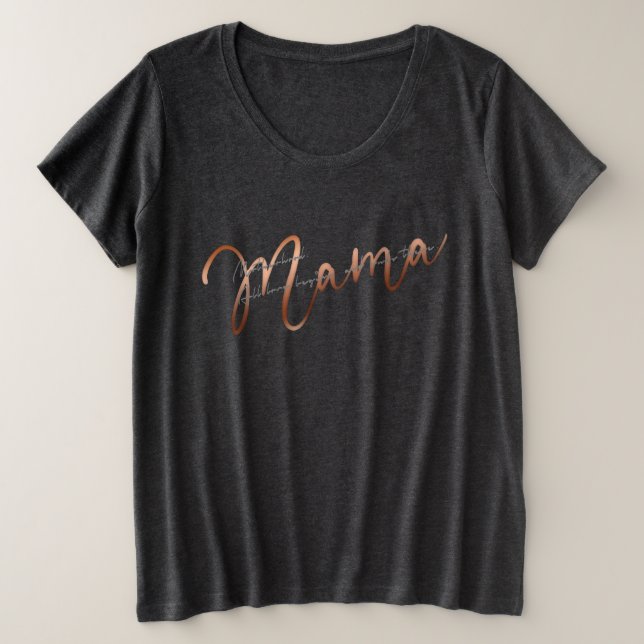Glam Mama Plus Size T-Shirt (Design Front)