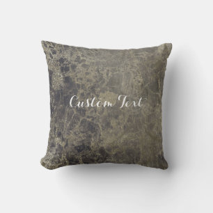 Glam Marble Granite Shimmer Elegant Designer Style Throw Pillow
