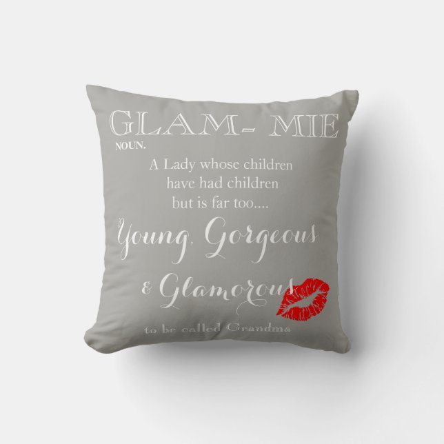 Glam-mie Grandma cushion pillow (Front)