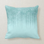 Glam Mint Green Aqua Glitter Striped Gradient Throw Pillow<br><div class="desc">This modern and glamorous design is a simple but chic design for the contemporary woman. It features a faux printed aqua sparkly glitter sequin gradient ombre on top of a mint green background. Enjoy this elegant and pretty design to compliment your fashion personality. ***IMPORTANT DESIGN NOTE: For any custom design...</div>