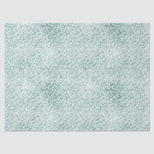 Glam Mint White Leopard Print Tissue Paper