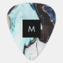 Glam Modern Ink Swirls with Monogram Guitar Pick